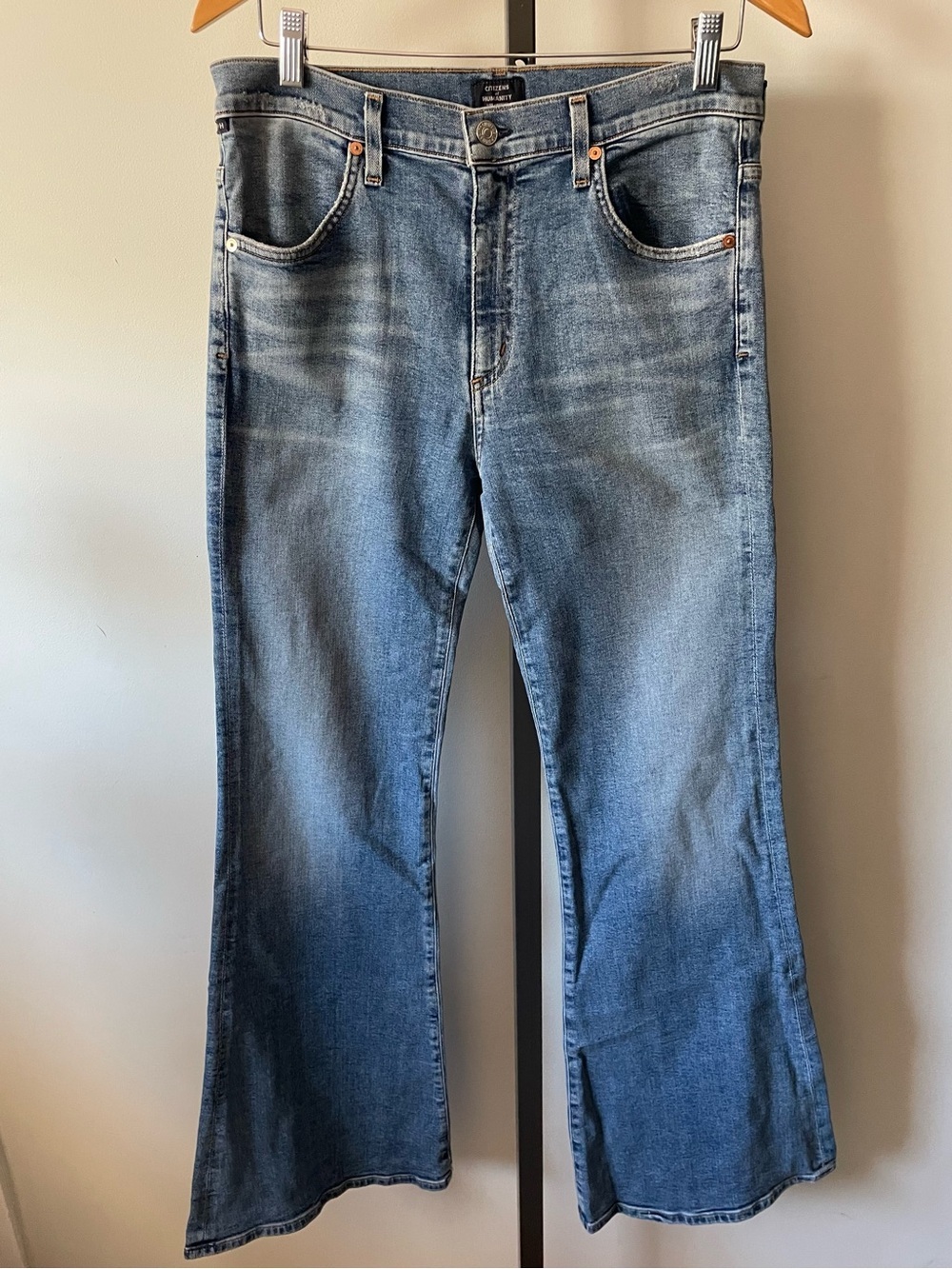 Citizens Of Humanity Chloe Mid Rise Super Flare Denim Jeans Size 31 NWT - Picture 2 of 10